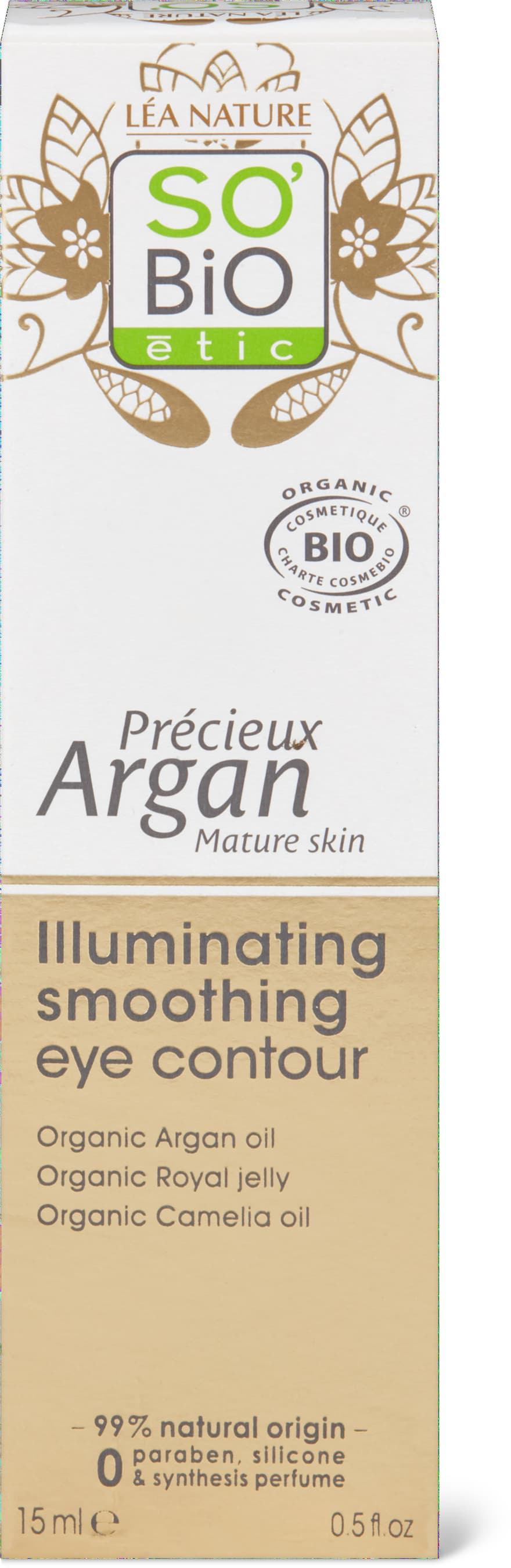 Précieux Argan aufhellende & glättende Augenkonturcreme Arganöl, Gelée Royale & Kamelienöl